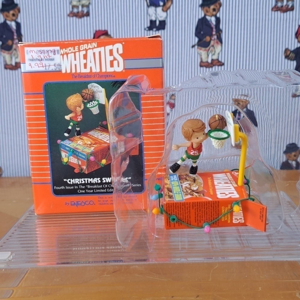 Vintage 90s Wheaties Christmas Swishes limited edition Christmas ornament